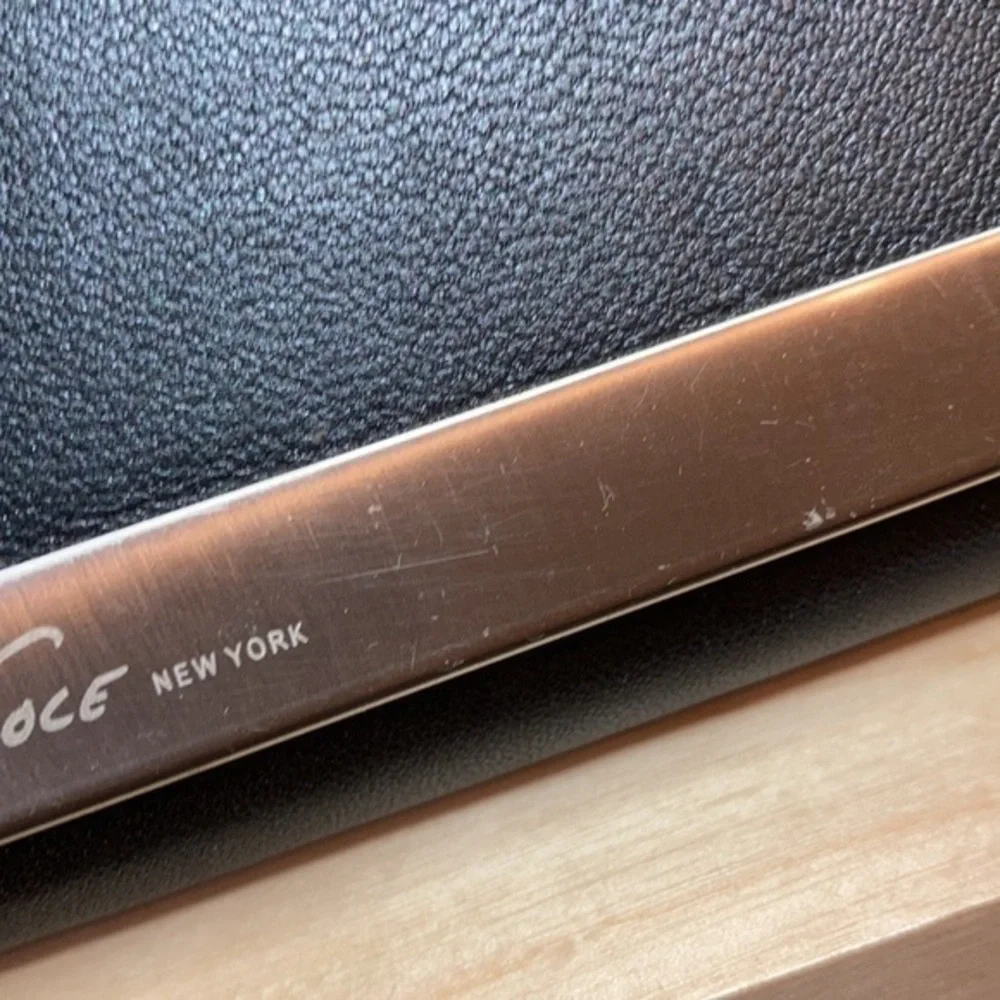 NWT Kenneth Cole black leather flap clutch